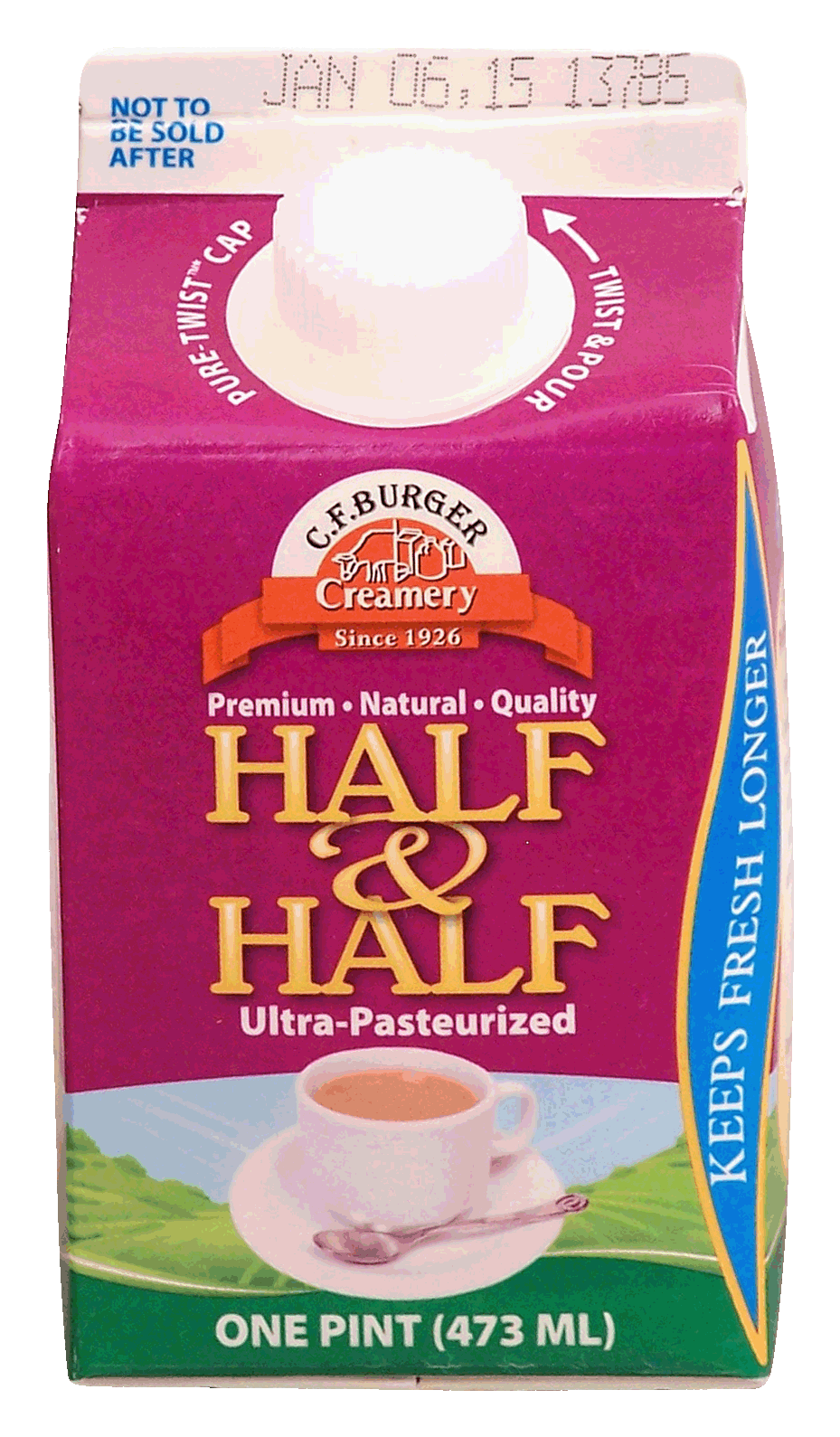 C.F.Burger Creamery half and half, ultra pasteurized Full-Size Picture